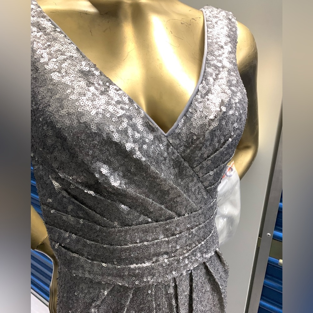 Grey Sequin Formal Dress
